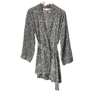 Victorias Secret Robe Silky Animal Print Cheetah Leopard One size